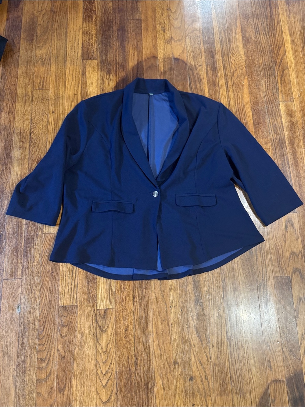 Stretchy Navy Women's Blazer Jacket